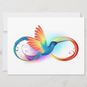 Rainbow Hummingbird med oändlighetssymbol Meddelande