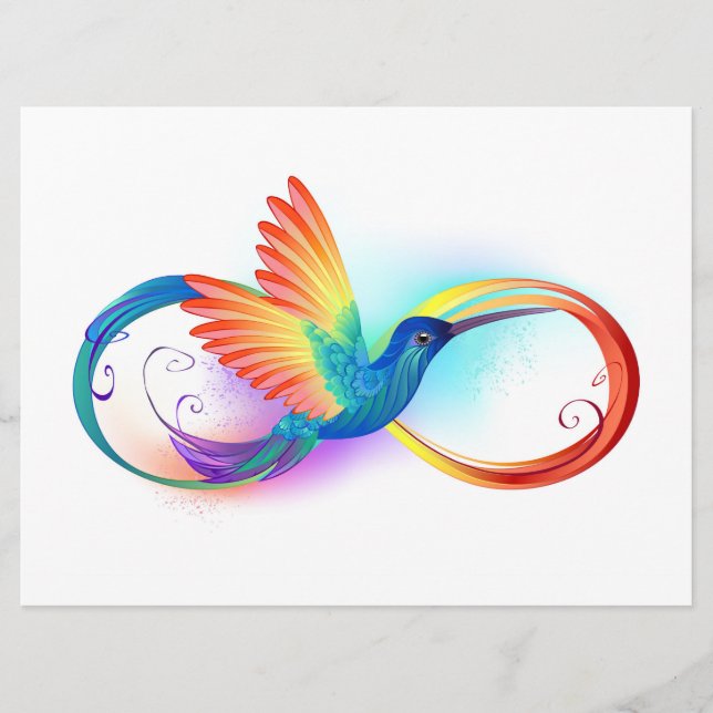 Rainbow Hummingbird med oändlighetssymbol Program (Framsida)