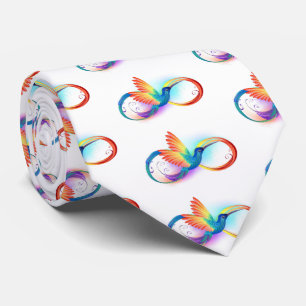 Rainbow Hummingbird med oändlighetssymbol Slips