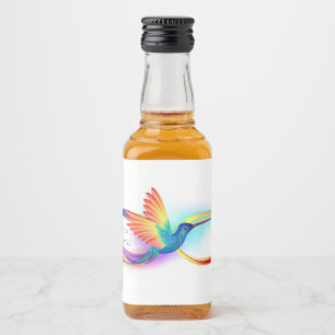 Rainbow Hummingbird med oändlighetssymbol Spritflaskor Etikett