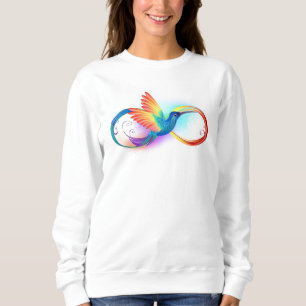 Rainbow Hummingbird med oändlighetssymbol T Shirt
