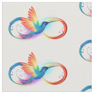 Rainbow Hummingbird med oändlighetssymbol Tyg