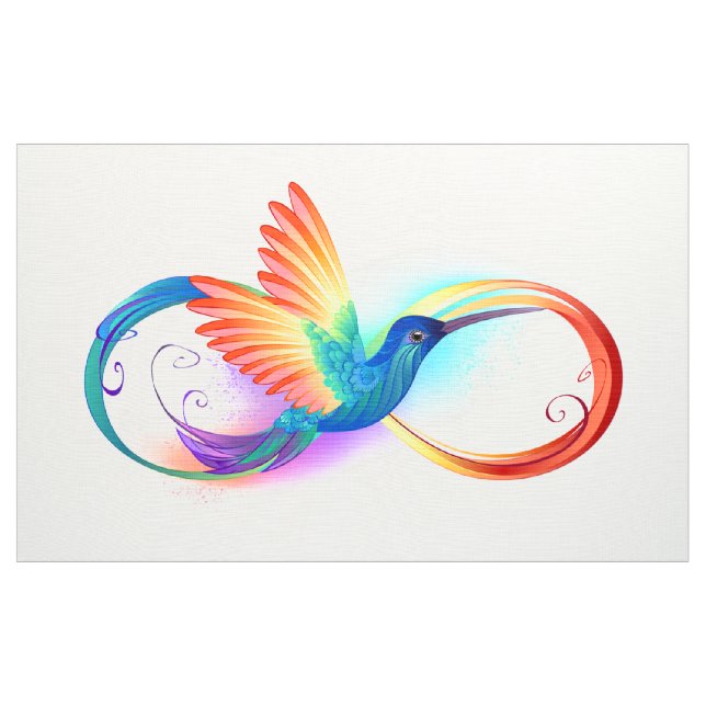Rainbow Hummingbird med oändlighetssymbol Tyg (Yard)