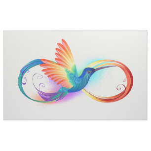Rainbow Hummingbird med oändlighetssymbol Tyg