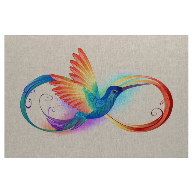 Rainbow Hummingbird med oändlighetssymbol Tyg (Yard)