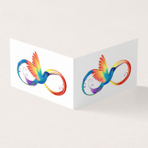 Rainbow Hummingbird med oändlighetssymbol Visitkort