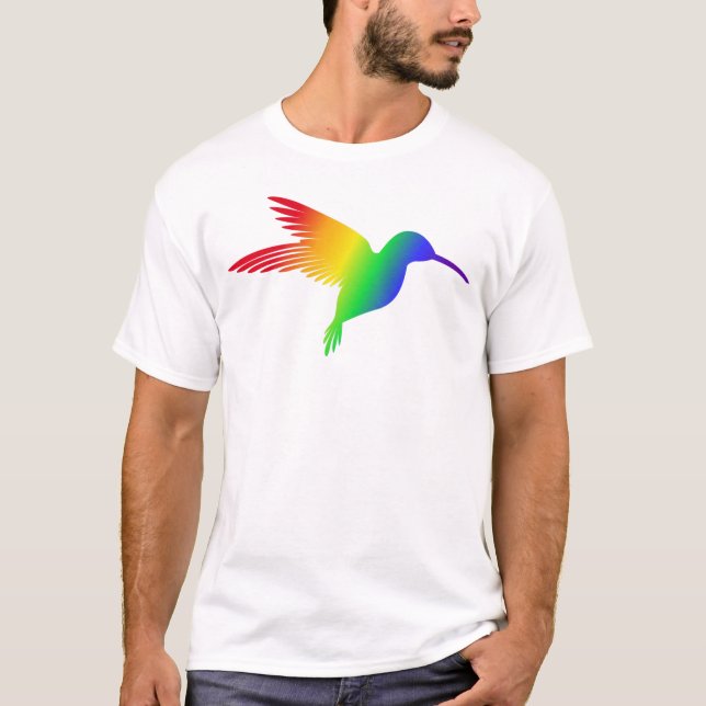 Rainbow Hummingbird T Shirt (Framsida)