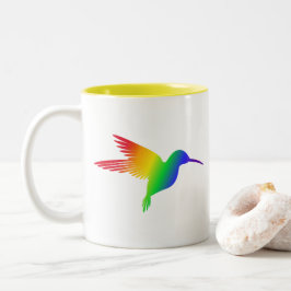 Rainbow Hummingbird Två-Tonad Mugg