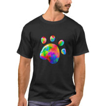 Rainbow Hund Cat Paw Print LGBT