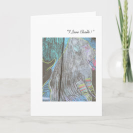 Rainbow Hund Chalk Party kort