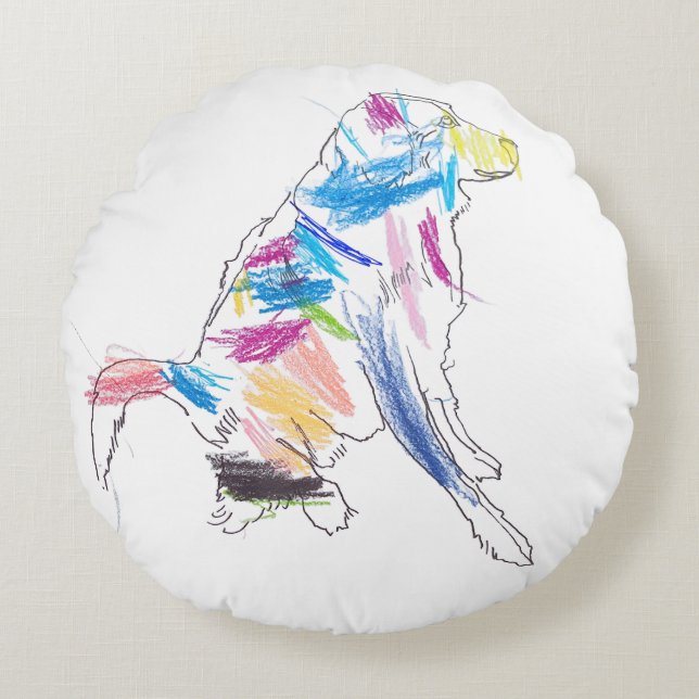 Rainbow Hund Dekorativ kudde (Framsidan)