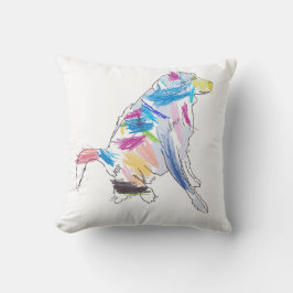 Rainbow Hund Dekorativ kudde