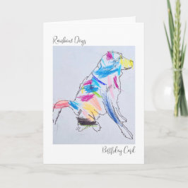 Rainbow Hund födelsedagskort Kort