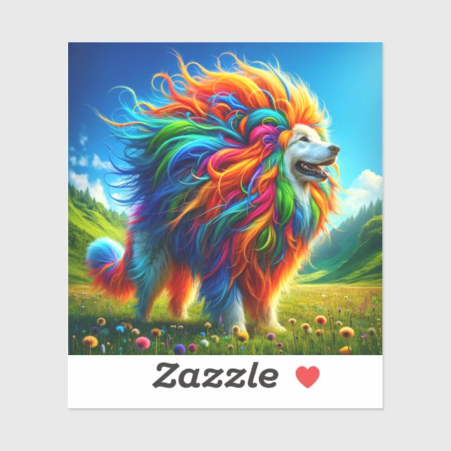 Rainbow Hund Klistermärken (Ark)