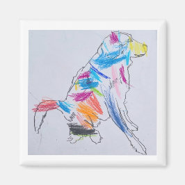 Rainbow Hund Magnet