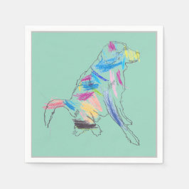 Rainbow Hund Party Napkin Pappersservett