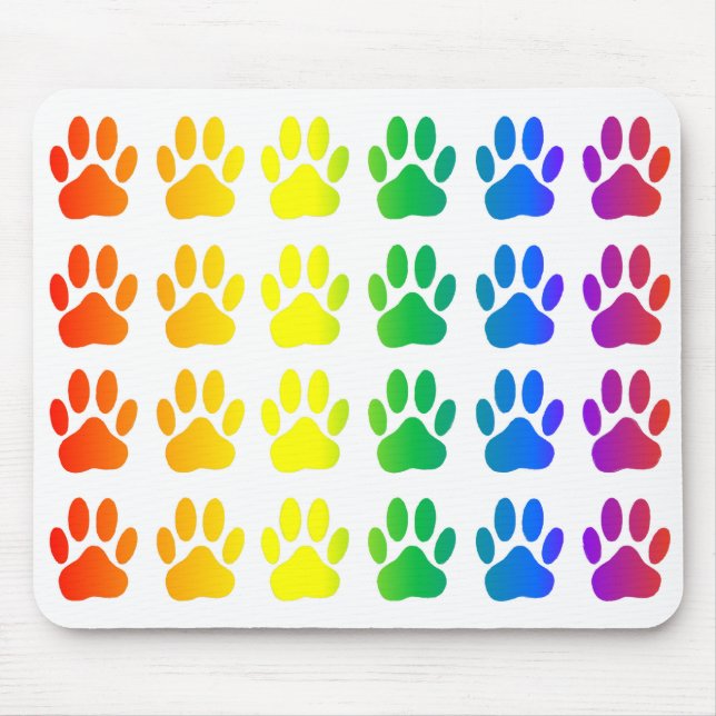 Rainbow Hund Pawprint Musmatta (Framsidan)
