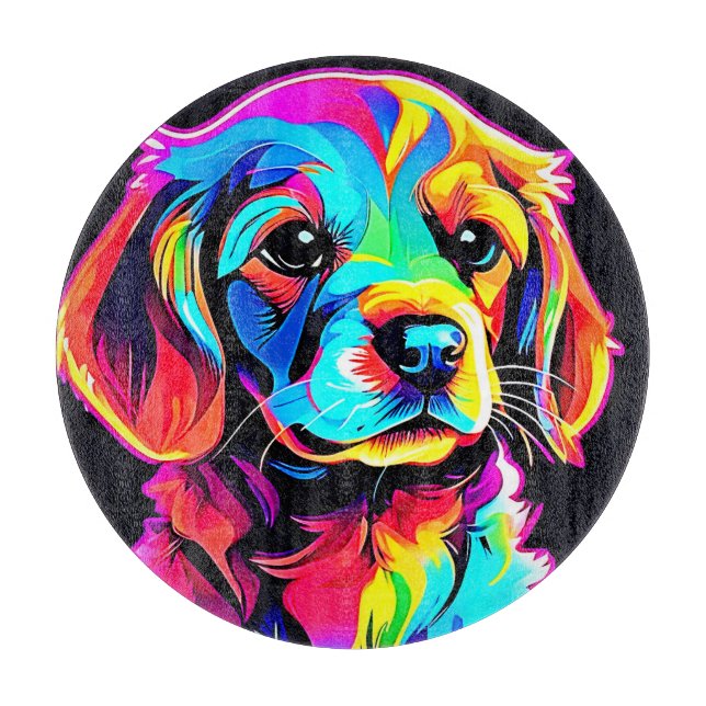 Rainbow Hund Porträtt Art (Framsidan)