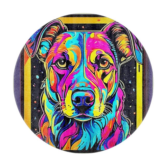 Rainbow Hund Porträtt Art (Framsidan)