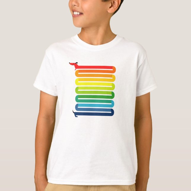 Rainbow Hund T Shirt (Framsida)