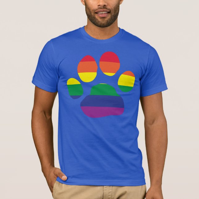 Rainbow Hund Tass Tee Shirt (Framsida)