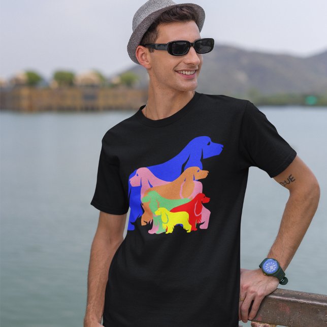 Rainbow Hundar Pride T Shirt (Skapare uppladdad)