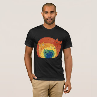 Rainbow Hundar T Shirt