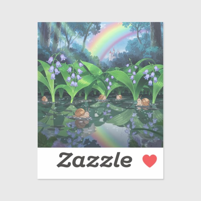 Rainbow hyacinth snigel tecknad klistermärken (Ark)