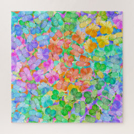 Rainbow Hydrangea Flowers Jigszle Puzzle Pussel