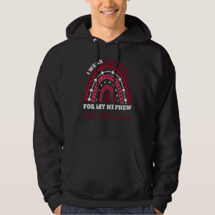 Rainbow I Bära Burgundy for my Nephew Sickle Cell Hoodie