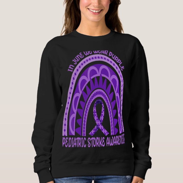 Rainbow I juni Bära Lila Pediatriska storke Aw T Shirt (Framsida)
