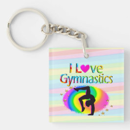 RAINBOW I KÄRLEK GYMNASTISKA NYCKELRINGAR