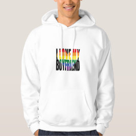 Rainbow I Kärlek My Boykompis Heart Hoodie