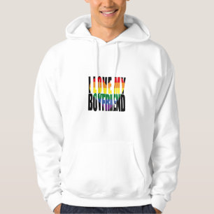 Rainbow I Kärlek My Boykompis Heart Hoodie