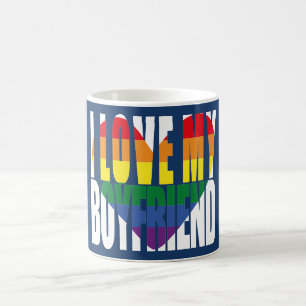 Rainbow I Kärlek My Boykompis Heart Kaffemugg
