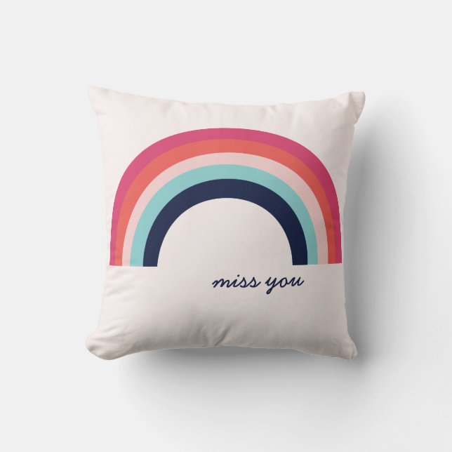 Rainbow I Miss You Pillow Kudde (Framsida)