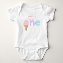 Rainbow Ice Cream First Birthday T Shirt
