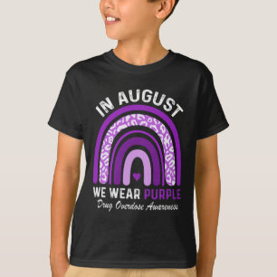 Rainbow in August We Bära Lila Drug Overdose Awa T Shirt