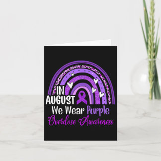 Rainbow in August We Bära Lila Overdose Awarenes Kort