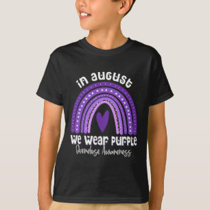 Rainbow in August We Bära Lila Overdose Awarenes T Shirt