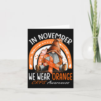 Rainbow in November Vi Bära Orange Crps Awareness Kort