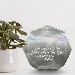 Rainbow in Stormy Himlar Rumi Quote