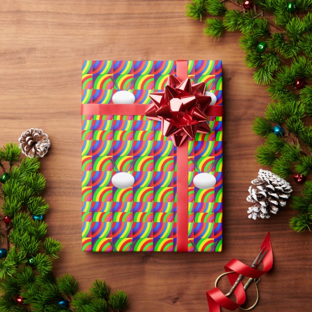 RAINBOW-INBJUDAN HÄLSNING PAKET PRESENTPAPPER (Julgåva)