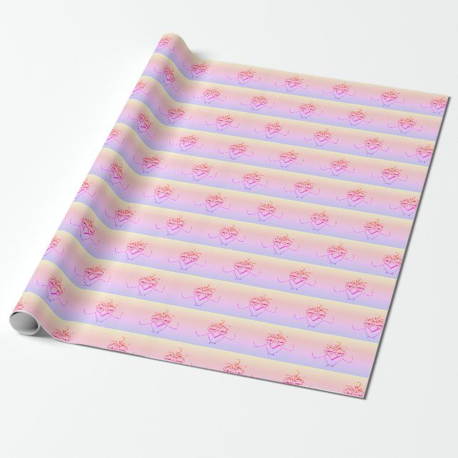 Rainbow Infant Baby Bird Learning to Fly Presentpapper (Utrullad)