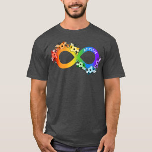 Rainbow Infinity ADHD Autism Fighter Autism Awaren T Shirt