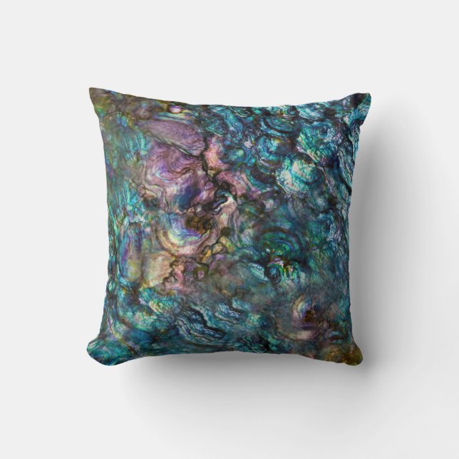 Rainbow Iridescent Abalone Sea Snäcka Kudde (Framsida)