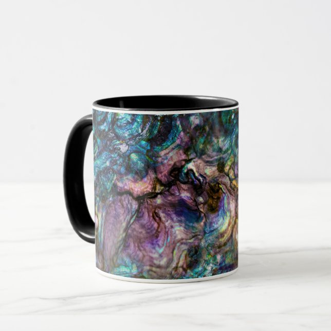 Rainbow Iridescent Abalone Sea Snäcka Mugg (Framsida vänster)