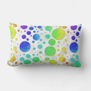 Rainbow Isig Polka Dot Mönster Lumbarkudde