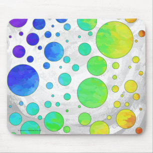 Rainbow Isig Polka Dot Mönster Musmatta