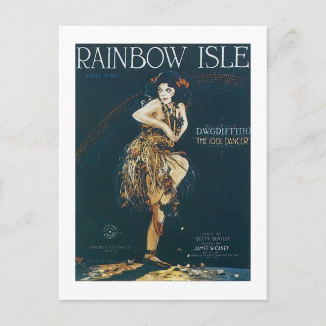 Rainbow Isle Vintage Songbook Cover Vykort (Framsida)